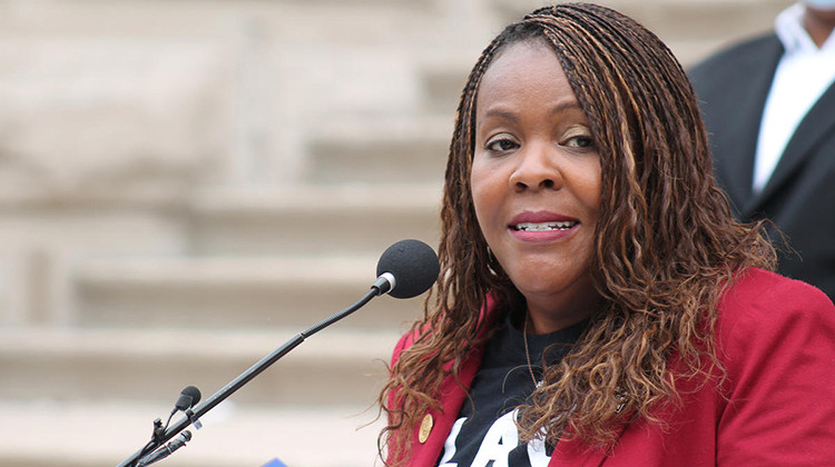 Indiana Black Legislative Caucus Chair Rep. Robin Shackleford (D-Indianapolis) said she wants to see more action from Gov. Eric Holcomb on justice reform. - Lauren Chapman/IPB News