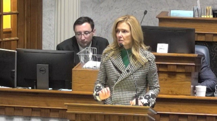 Shelli Yoder (D-Bloomington) delivered remarks against SB 202, saying it would undermine academic freedom.  - Indiana General Assembly livestream