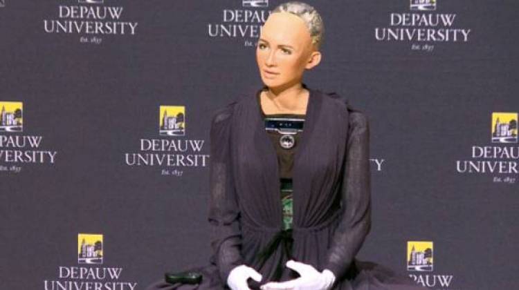 World-Famous Sophia The Robot Visits DePauw University