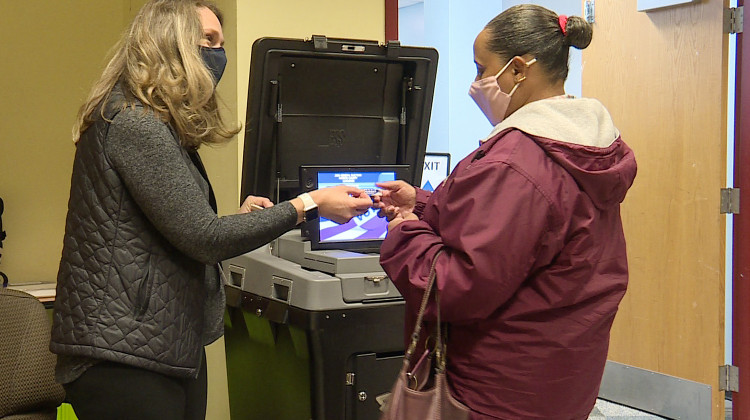 Sixty-five percent of registered voters cast a ballot in Indiana's 2020 general election, the most since 1992.  - Lauren Chapman/IPB News