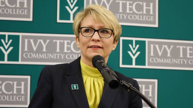 Ivy Tech Community College trustees voted 11-0 Wednesday afternoon to hire for Lt. Gov. Sue Ellspermann as the school's president starting July 1. - Eric Weddle / WFYI Public Media