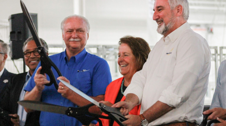 State officials cut the ribbon on $50 million swine barn at Indiana State Fairgrounds