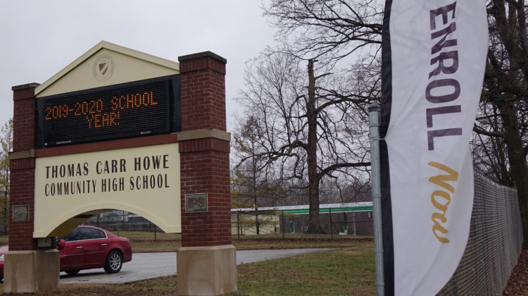 Thomas Carr Howe Community High School will be returned to control of Indianapolis Public Schools district in July 2020 after eight yeas in state takeover.  - Eric Weddle/WFYI News
