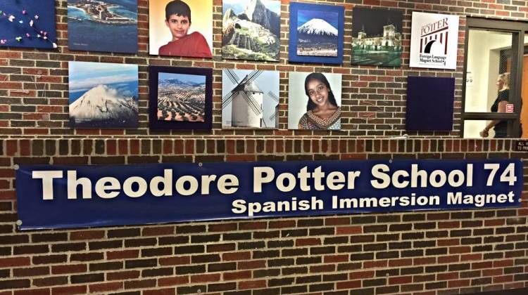 Theodore Potter is one of few dual language immersion programs in the state, but through a new pilot program created by the legislature this year, more programs like this one will start over the next year. - Claire McInerny / StateImpact Indiana