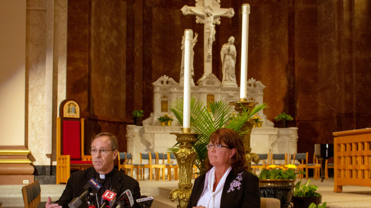 Archdiocese Defends Firing Of Gay Married Teacher, Students And Alumni Host Prayer Vigil - Evan Robbins/WFYI
