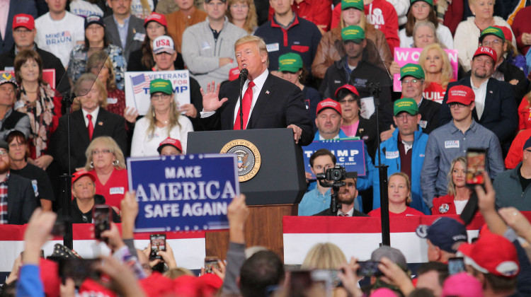More Hoosiers approve of President Trump’s job performance than disapprove, according to the latest edition of Ball State’s Hoosier Survey.  - FILE PHOTO: Lauren Chapman/IPB News