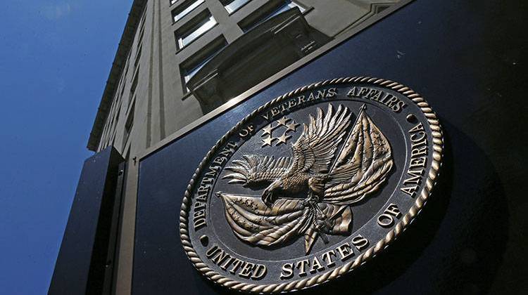 The seal a fixed to the front of the Department of Veterans Affairs building in Washington. - AP Photo/Charles Dharapak