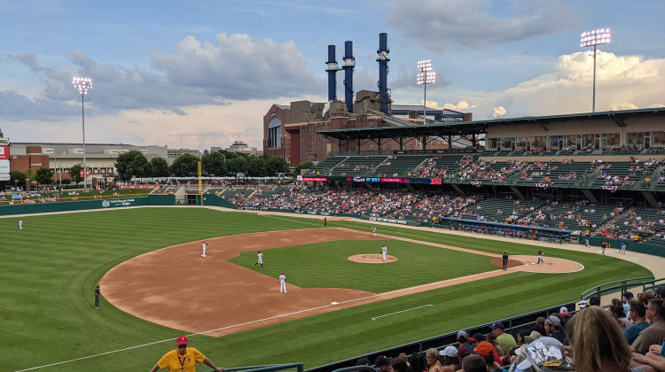 The Indianapolis Indians are one of only 30 Triple-A minor league teams across the country. Players at that level make a base salary of up to $14,000 per season ($700 per week) after a 2021 pay bump — just barely above the federal poverty line. - Lauren Chapman/IPB News