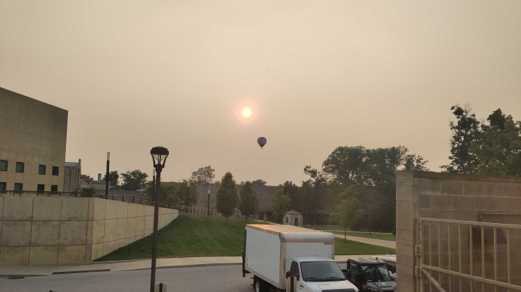 Hazy skies over Bloomington Sunday were caused by wildfire smoke and ozone. - George Hale / WFIU-WTIU