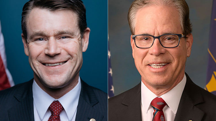 U.S. Sen. Todd Young (R-Ind.), left, and U.S. Sen. Mike Braun (R-Ind.), right. - Courtesy of the Young and Braun Senate offices