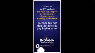 Indiana Targets Connecticut Tax Hike With Full-Page WSJ Ad