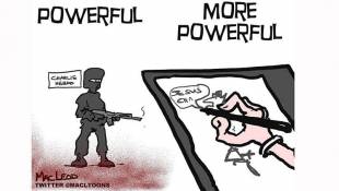 Evansville Cartoonist: "Ideas Are More Powerful Than Violence"