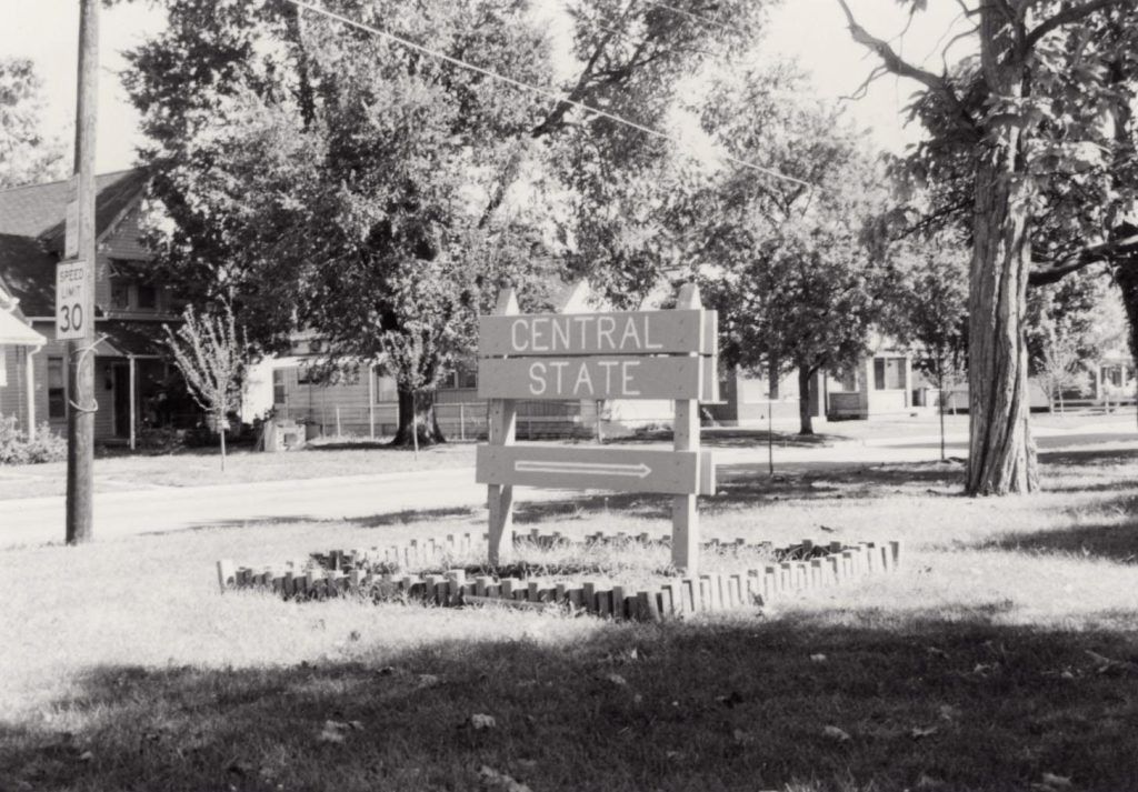 Central State Hospital opened officially in 1848 and closed in 1994. The site has since been redeveloped and some historic buildings have been adaptively reused. This scene is most likely from Warman Avenue.