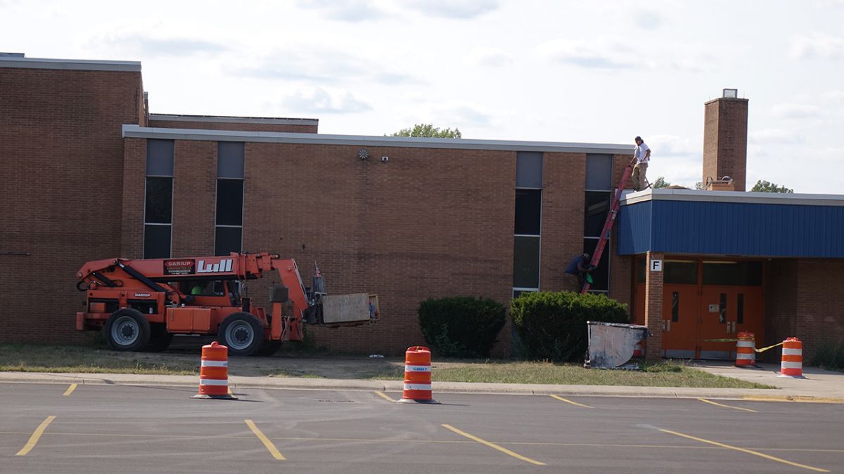 Gary schools are using state and federal funding to fix long-standing problems, such as the leaking roof at West Side Leadership Academy.