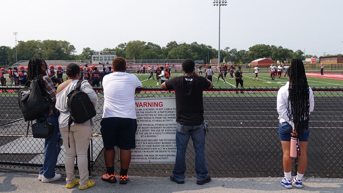 The West Side Leadership Academy football team played its games this fall at another high school while the home field was upgraded. 