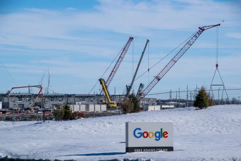 The Google data center on Adams Center Road broke ground in April 2024 and has been under construction for over a year a half.