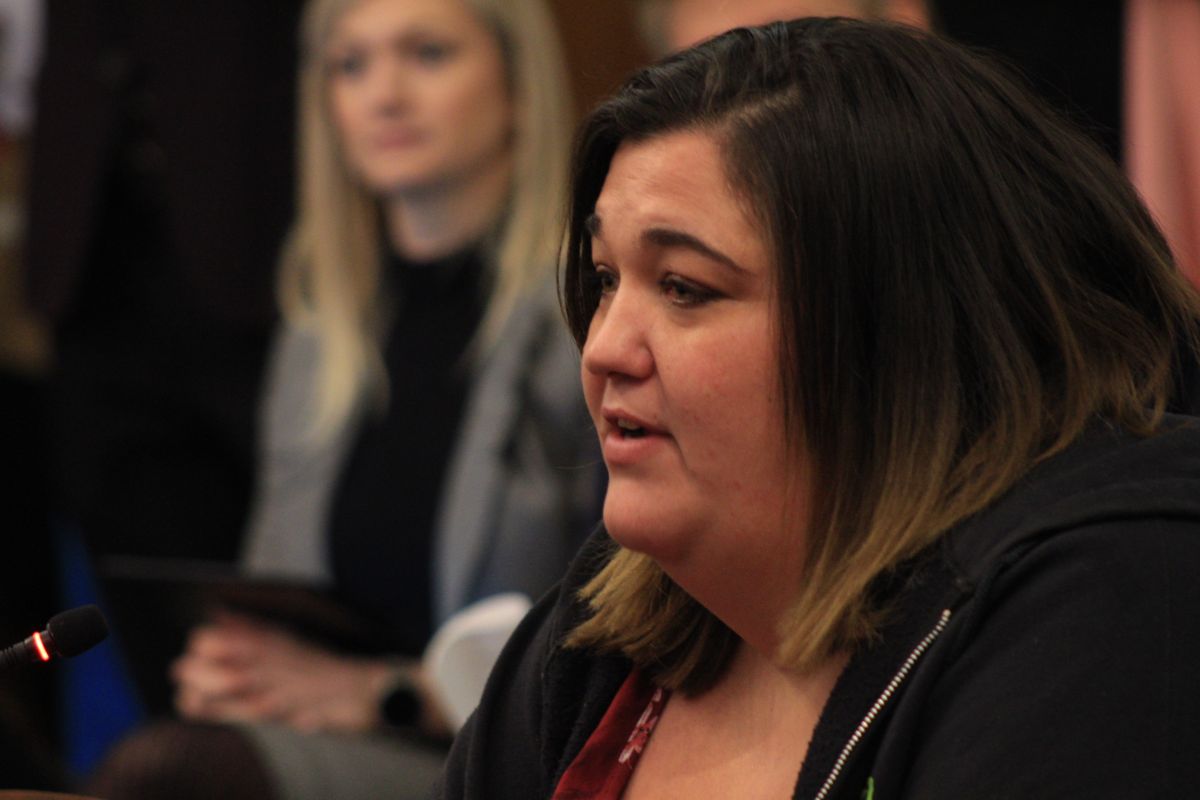 Misty Carlisle spoke in favor of a bill allowing needle exchange programs to continue operating in Indiana.