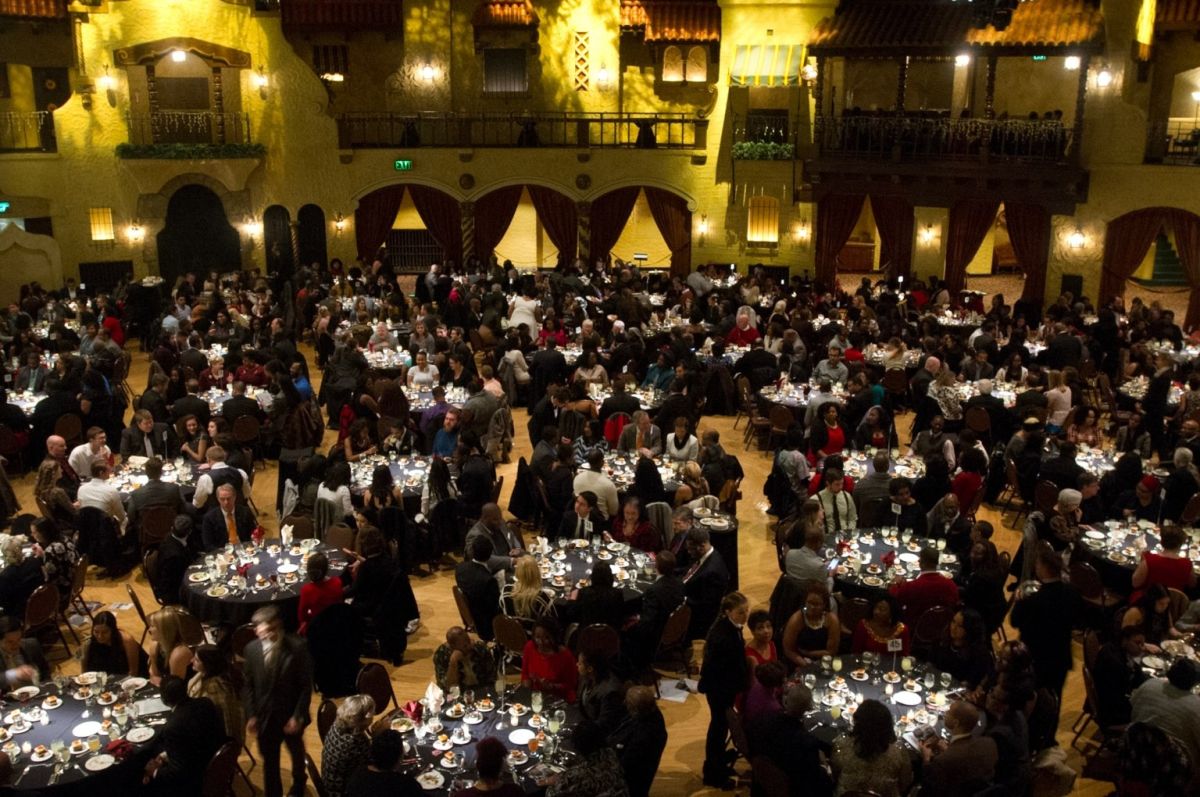 The Martin Luther King, Jr. dinner held in January 2016 at the Indiana Roof Ballroom. 