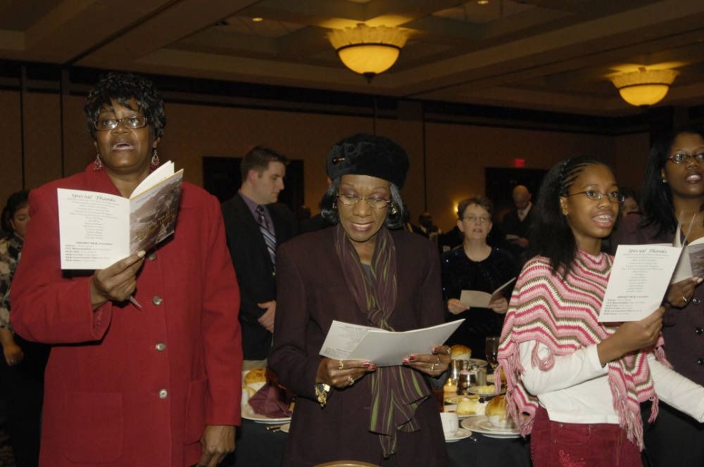 People attend the annual Martin Luther King Jr. dinner in 2007 at IUPUI.