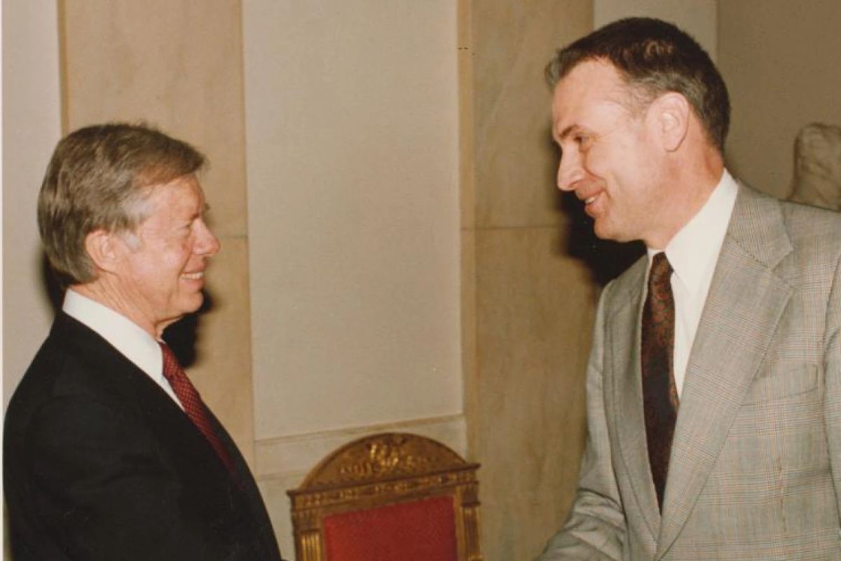 Lee Hamilton with former president Jimmy Carter.