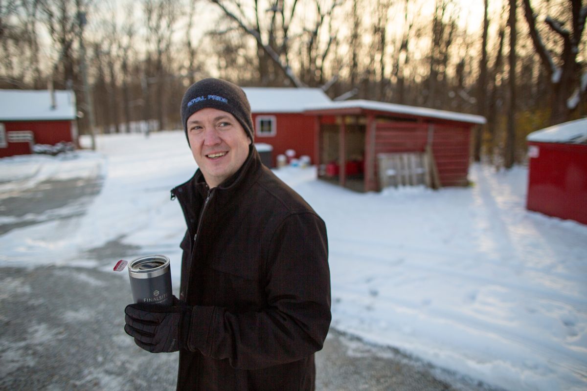Eastern Hancock Superintendent George Philhower walks the grounds at Nature’s Gift Microschool.