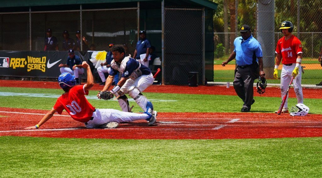 Jerron Miles of Indy RBI plays at the youth baseball World Series.