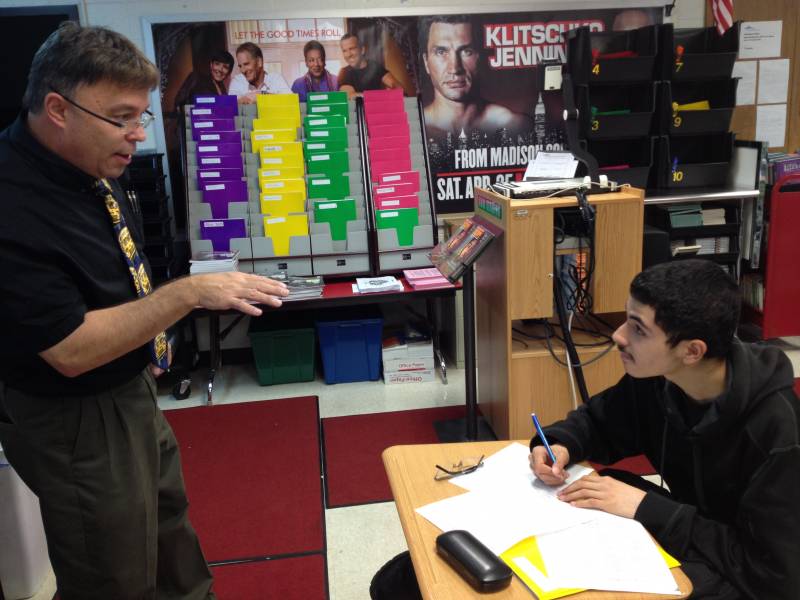 English teacher Kevin Sandorf was one of the few veteran teachers at Arlington. | By Eric Weddle/WFYI News