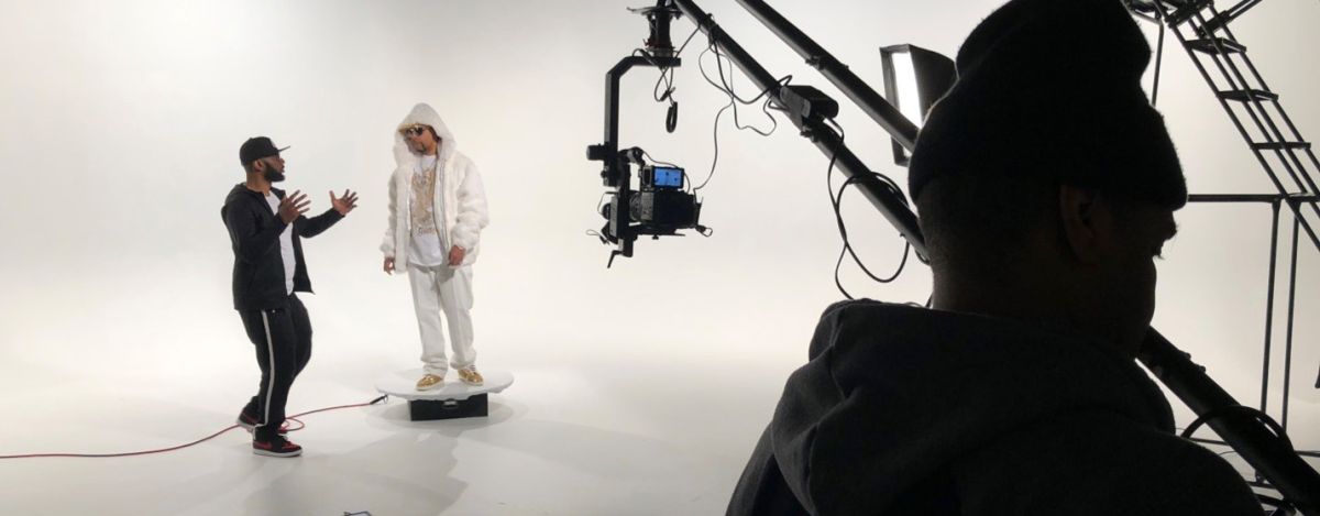WFYI Production Studio A being used to record a music video