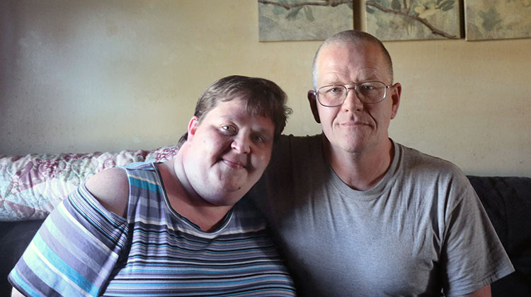 Yvonne Martin and her husband, Steve, at their home in Newburgh, Indiana, a town a few miles east of Evansville. - Isaiah Siebert/Side Effects Public Media
