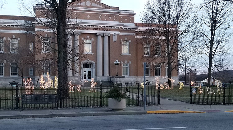 The nativity display on the Jackson County Courthouse lawn. - Filed in court with complaint