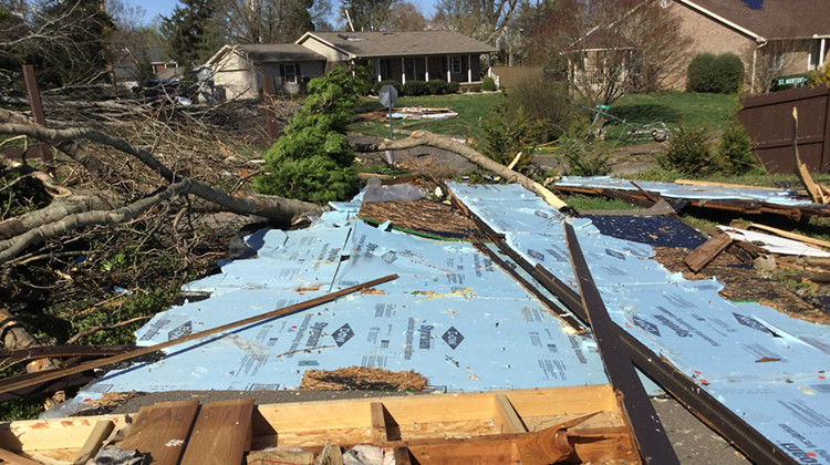 Storm damage in Newburgh, Indiana. - National Weather Service