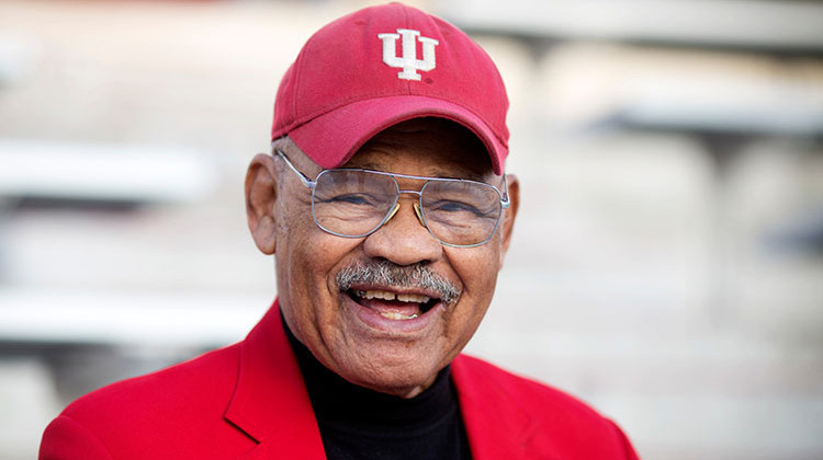 Indiana University has renamed the North End Zone plaza at Memorial Stadium after George Taliaferro, the late Hoosier football star who was the first African-American drafted by an NFL team. - Chaz Mottinger/Indiana University