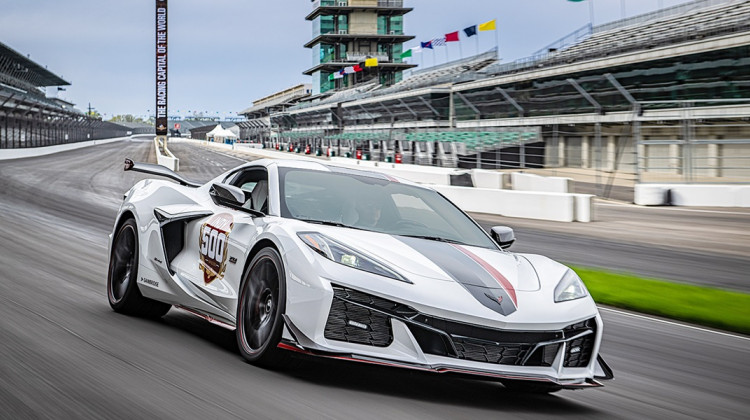 Former IndyCar Series driver and team owner Sarah Fisher will drive the pace car -- a 2023 Corvette Z06 70th Anniversary Edition -- for this year’s Indianapolis 500. - Indianapolis Motor Speedway