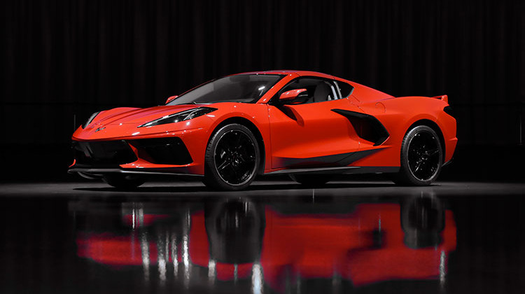 This June 24, 2019, photo shows a pre-production 2020 Chevrolet Corvette automobile in Warren, Mich. The mid-engine C8, the flagship of GM's Chevrolet brand. - AP Photo/Paul Sancya