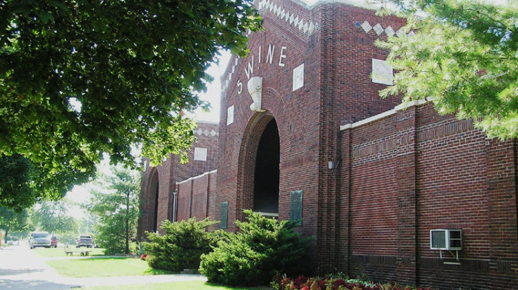 The Arts and Crafts style Swine Barn at the Indiana State Fairgrounds opened in 1923. - Indiana Department of Natural Resources