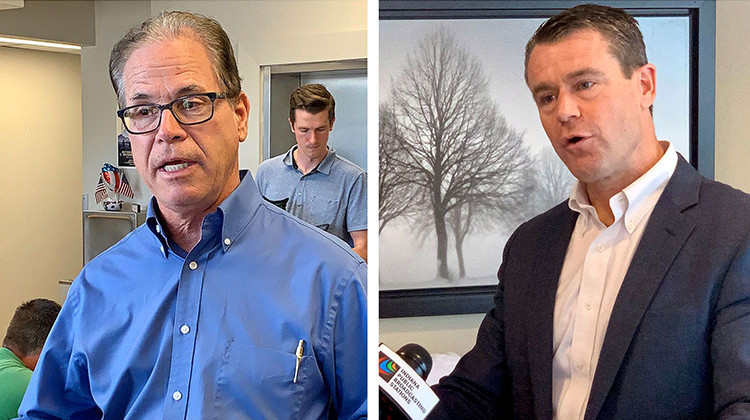 U.S. Sens. Mike Braun (R-Ind.) and Todd Young (R-Ind.).  - Brandon Smith/IPB News