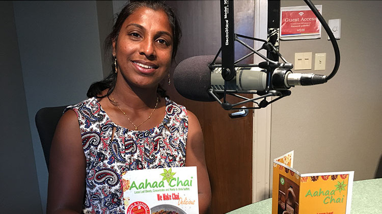 Raji Muthukrishnan, owner of  Aahaa Chai.  - Jill Ditmire/WFYI