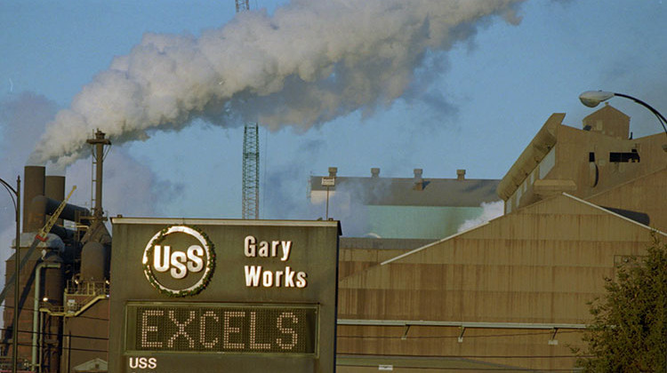 The U.S. Steel Gary Works on Dec. 7, 1995, in Gary, Ind. - AP Photo/Michael S. Green, File