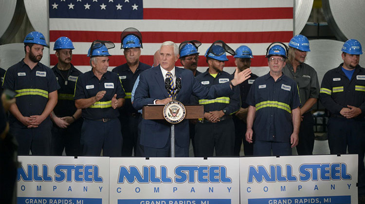 The Anderson center's closing comes a year after Vice President Mike Pence visited Mill Steel's Grand Rapids plant, touting the Trump administration's steel tariffs as boosting the U.S. steel industry. - Provided By Mill Steel