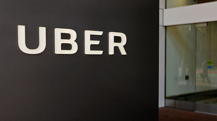 FILE - This Wednesday, March 1, 2017, file photo shows an exterior view of the headquarters of Uber in San Francisco. - AP Photo/Eric Risberg, File