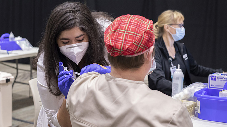 Indiana fully vaccinated its first person against COVID-19 on Jan. 18. Thursday's new COVID-19 cases is the highest since before that date. - Provided by Indiana Department of Health