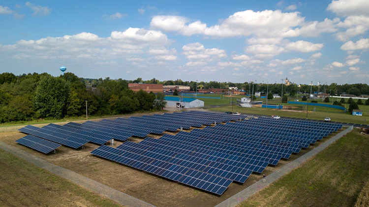 Tipton Community School Corp.'s nearly 2,000 solar panels are expected to generate 85 percent of the electricity used by the entire district. - Provided by Tipton Community School Corporation