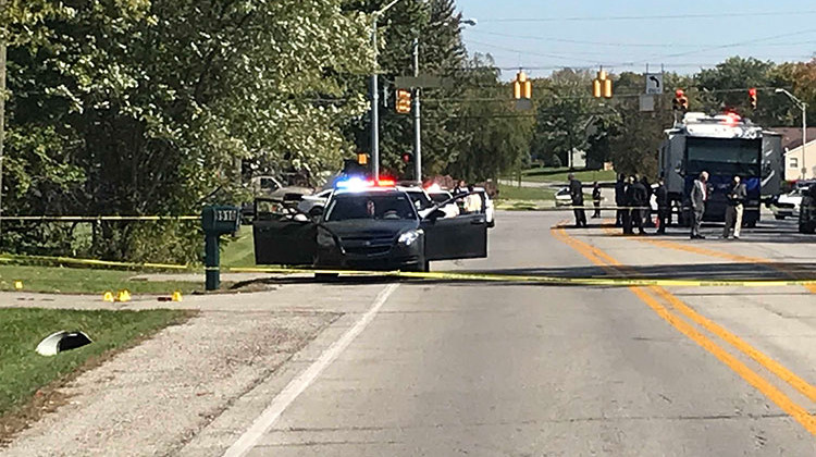 IMPD's Critical Incident Response Team investigates an officer involved shooting in the 9900 block of East 16th Street. - Provided by IMPD