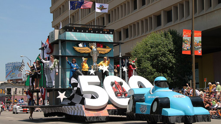 A float makes its way down Pennsylvania Street in downtown Indianapolis during the 2015 500 Festival Parade. - FILE PHOTO: sarahstierch/CC-BY-2.0