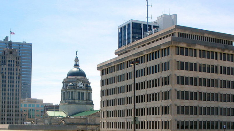 The Fort Wayne skyline. - public domain