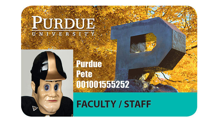 A Purdue University ID sample.