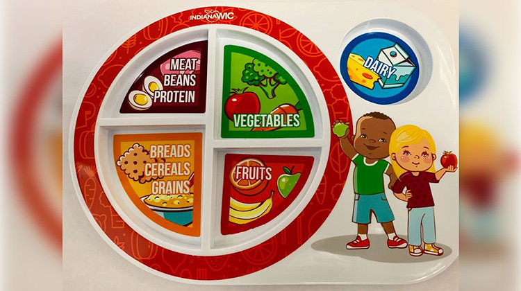 The Indiana State Department of Health said about 8,600 of these educational food plates have been sent since June to more than three dozen Indiana WIC agencies. - Indiana State Department of Health