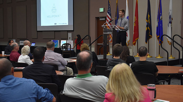 Scott Massey, CEO of Heliponix LLC, which makes a kitchen appliance that grows garden vegetables year-round, will be among those teams from Purdue University and the University of Notre Dame at the competition.  - Purdue University