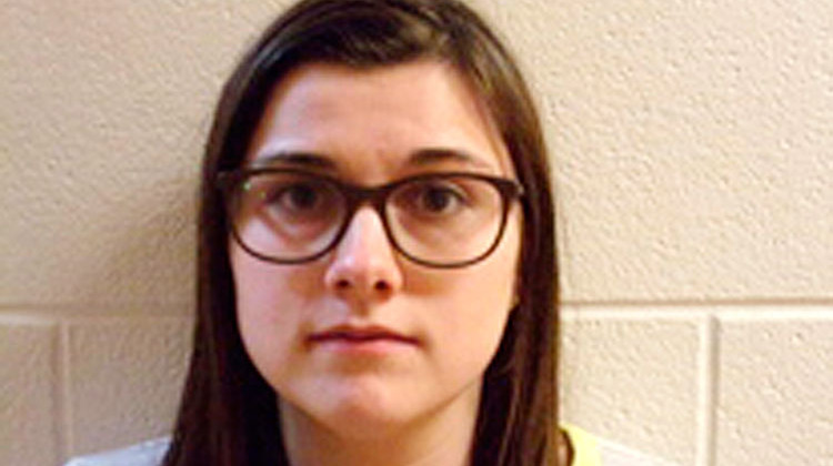 This undated photo provide by the Indiana State Police shows Alyssa Shepherd. Shepherd, charged in a school bus stop crash that killed three children,  entered a preliminary not guilty plea Thursday, Nov. 15, 2018. - Indiana State Police via AP