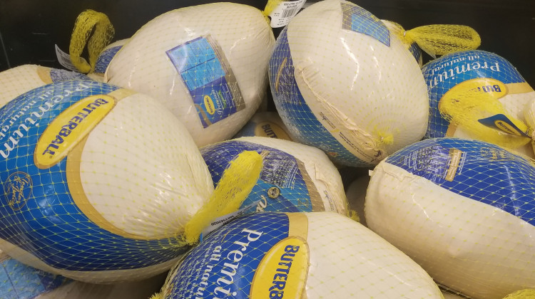 Turkeys for sale at a Meijer in Lafayette, Indiana.  - (Samantha Horton/IPB News)